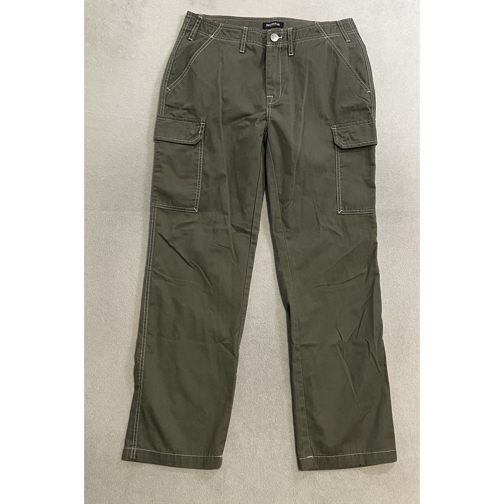 True Religion Cargo Pants Men's Size 32x31 Green Cargo Pockets Relaxed
